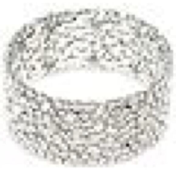 INC - Wide Crystal Cluster Stretch Bracelet, Created for Macy's - Silver - Picture 1 of 6